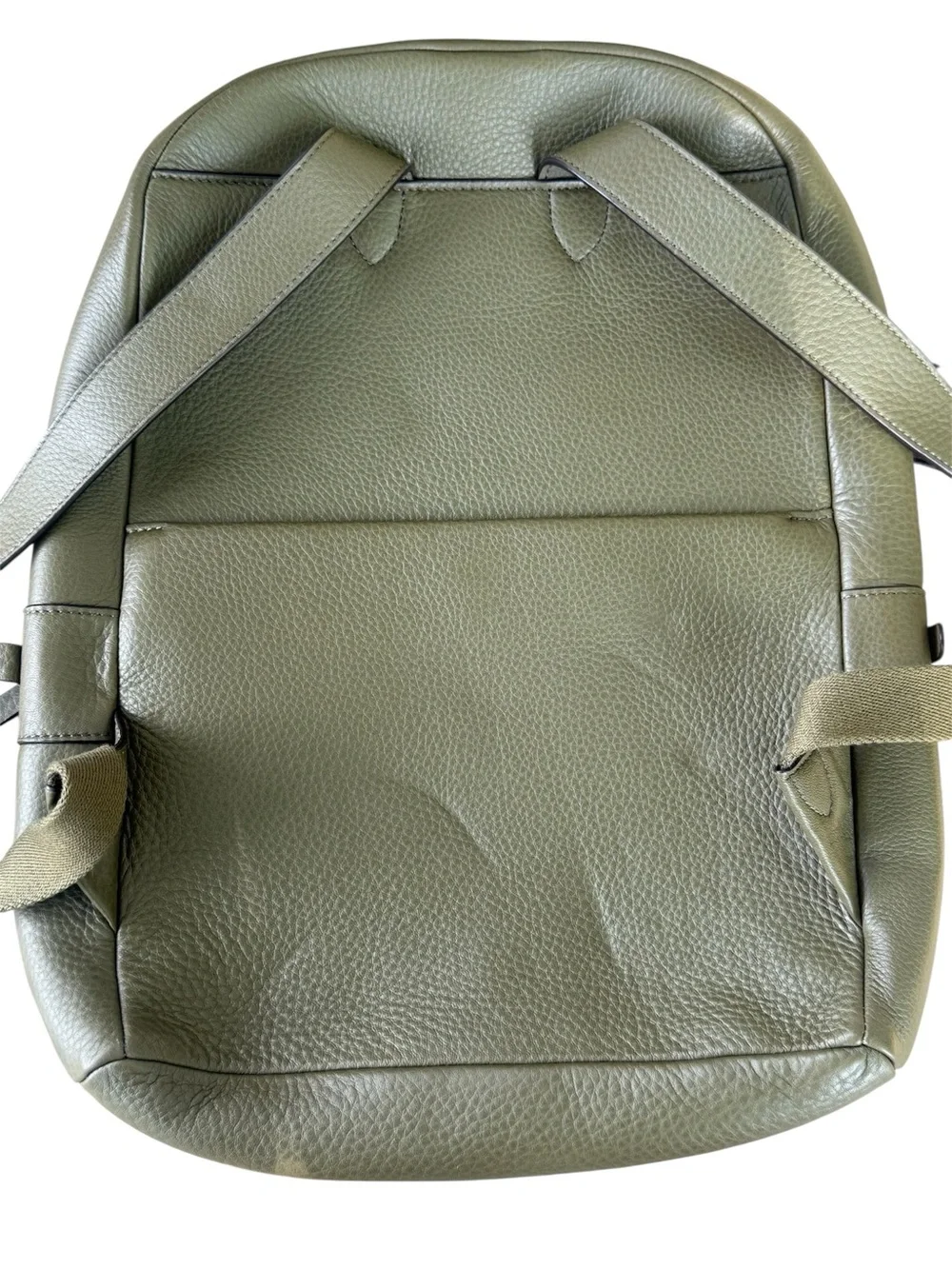 NWOT! Henri Bendel Olive Pebbled Leather Backpack with Gold Hardware